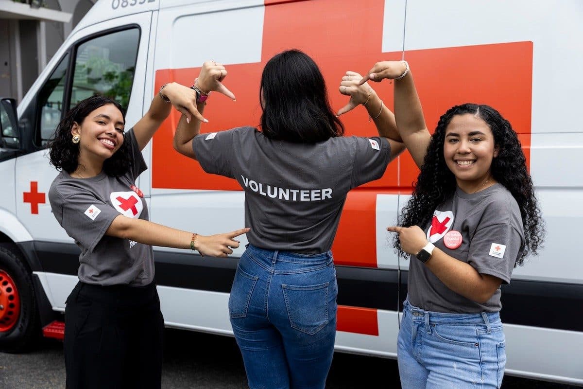 Blood donation volunteer